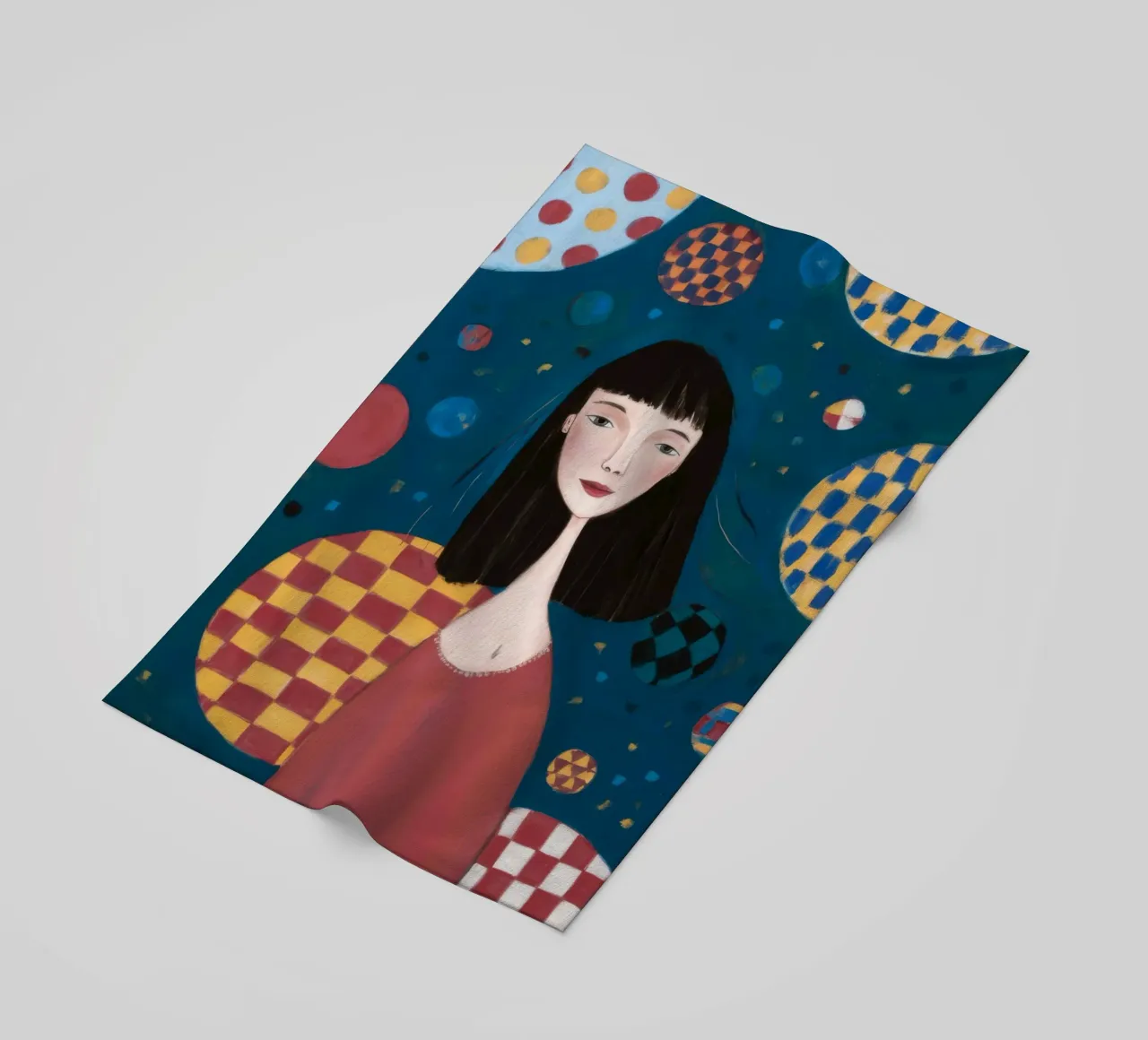 Cosmic Checker Reverie beach towel by Aether Brush