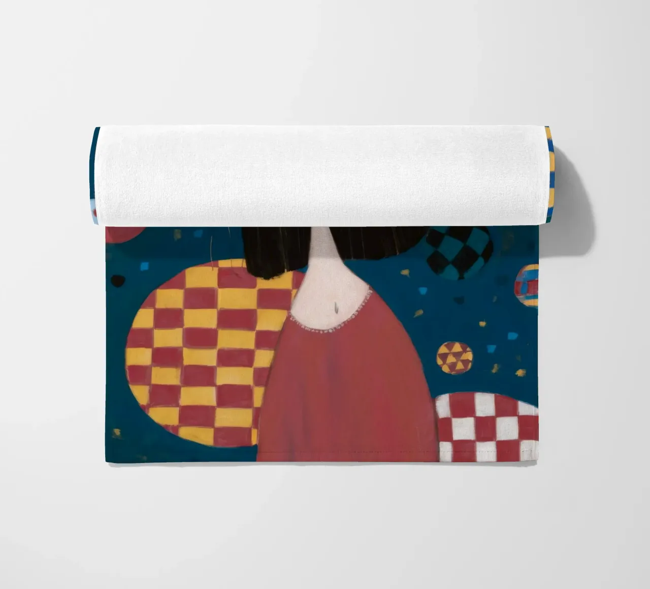 Cosmic Checker Reverie beach towel by Aether Brush
