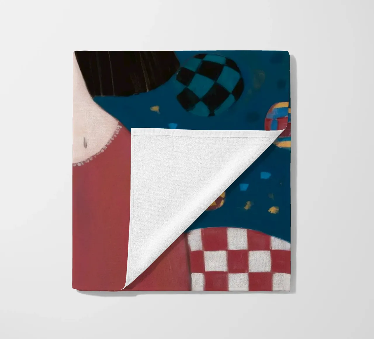 Cosmic Checker Reverie beach towel by Aether Brush
