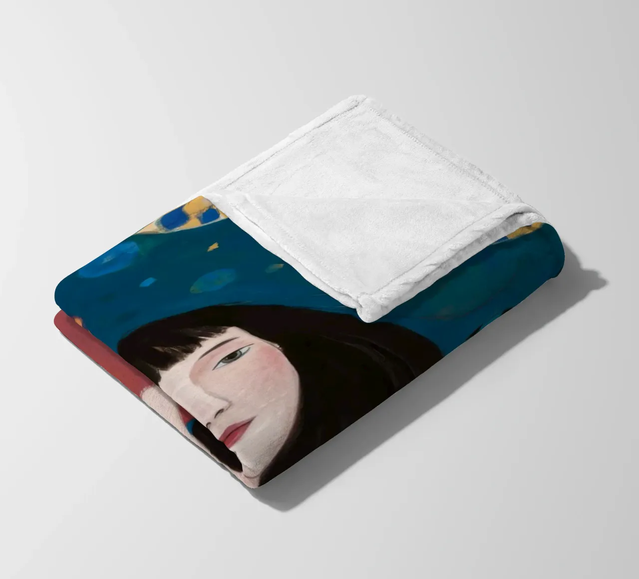 Cosmic Checker Reverie fleece blanket by Aether Brush