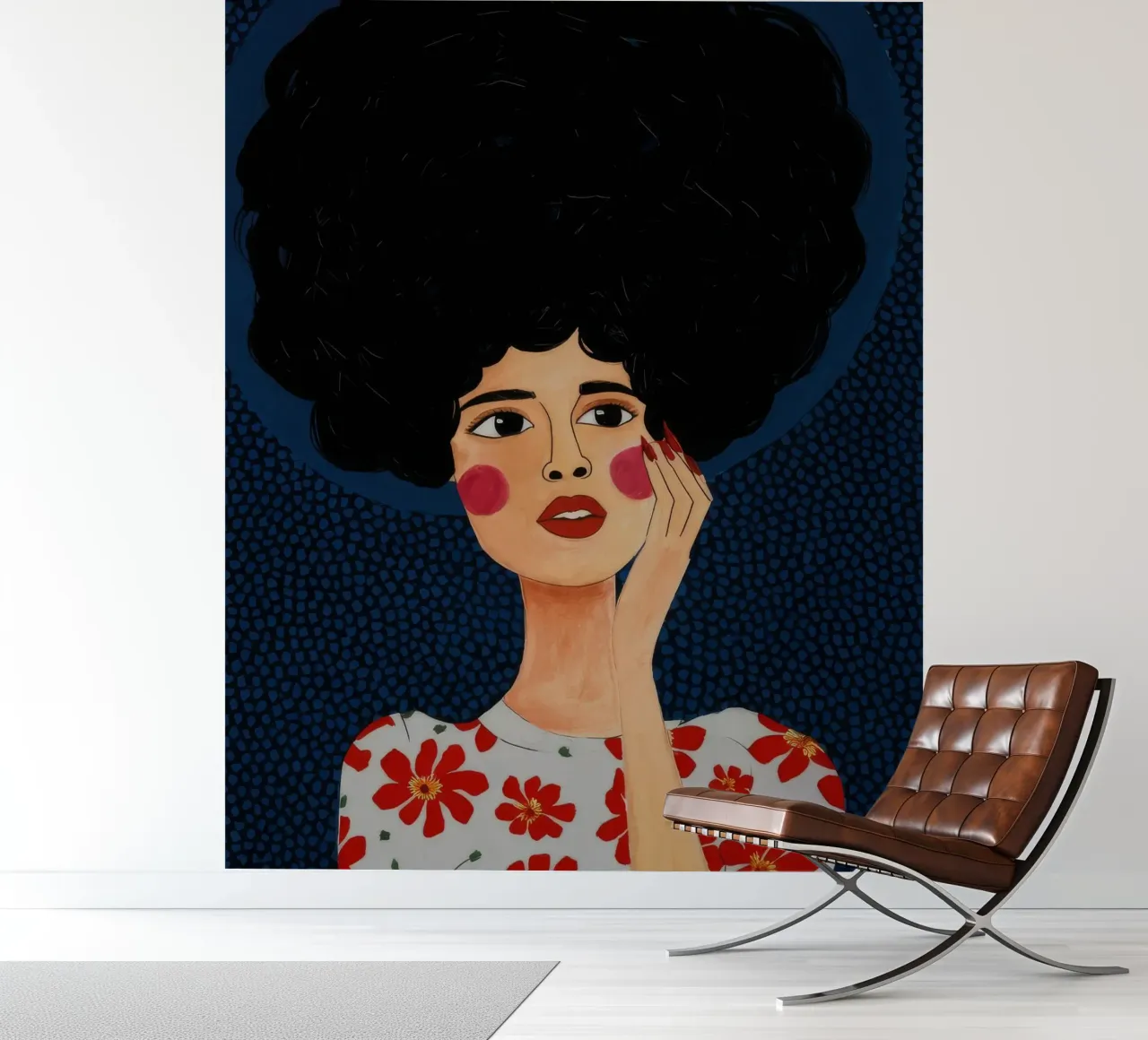 Afro Floral Reverie Fototapete von Aether Brush