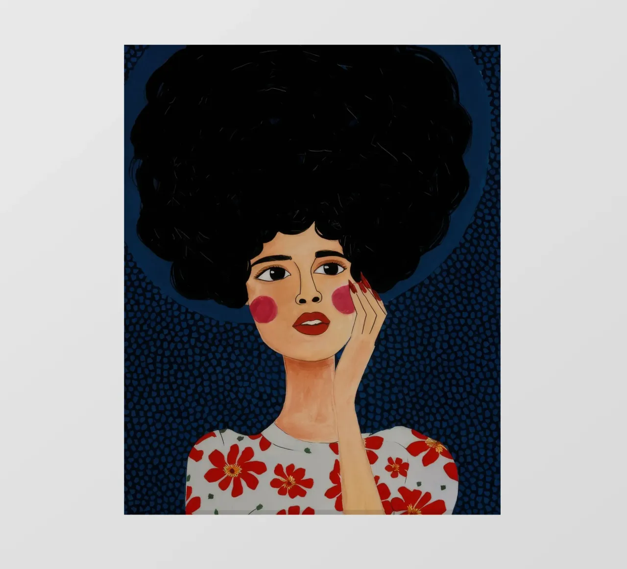 Reverie floreale afro telo in pvc da Aether Brush
