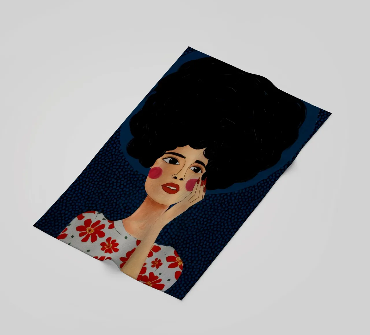 Reverie floreale afro telo mare da Aether Brush