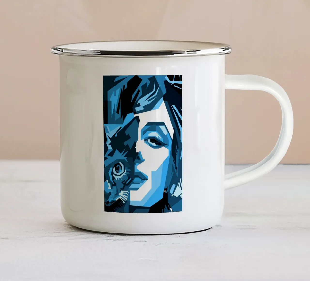 Monroe e i suoi gatti di tendenza ora tazza in smalto da Artkreator