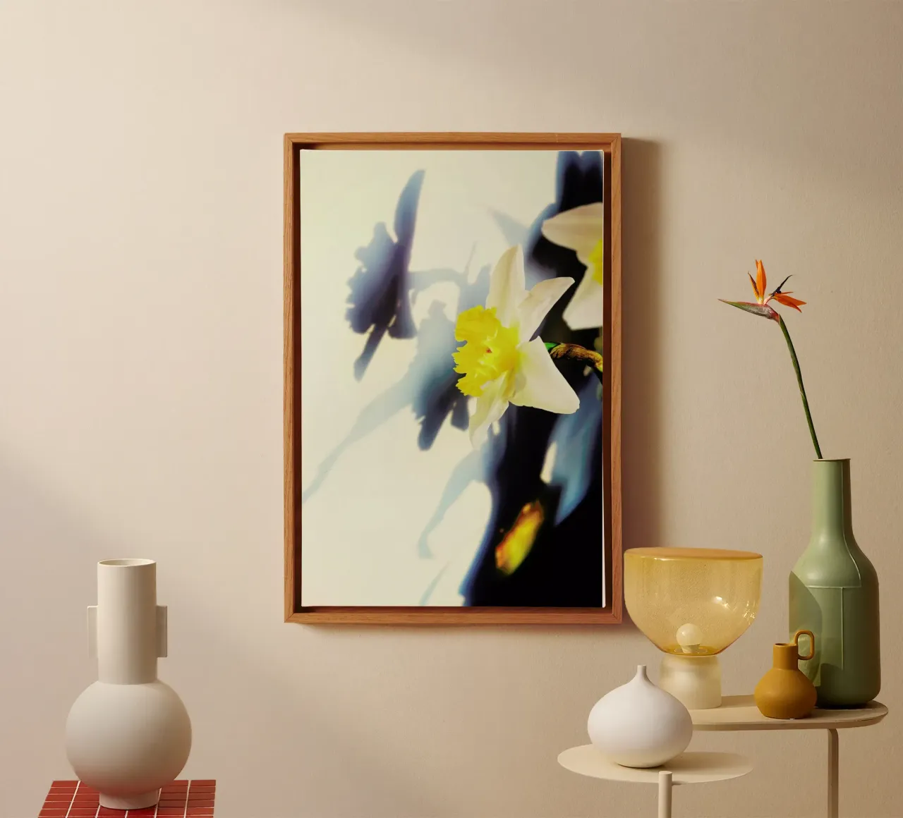 Daffodil tela con Cornice a cassetta da Angelo Cerantola