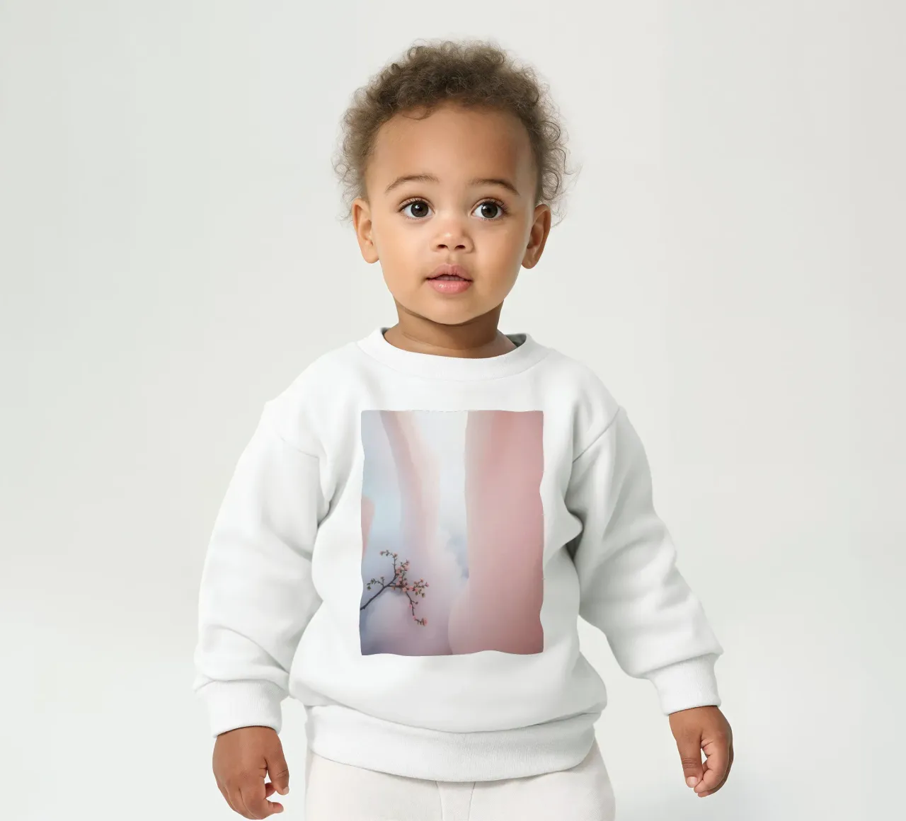 Canyon rosa tenue con ramo d'albero in fiore felpa neonato da DesignDoodle