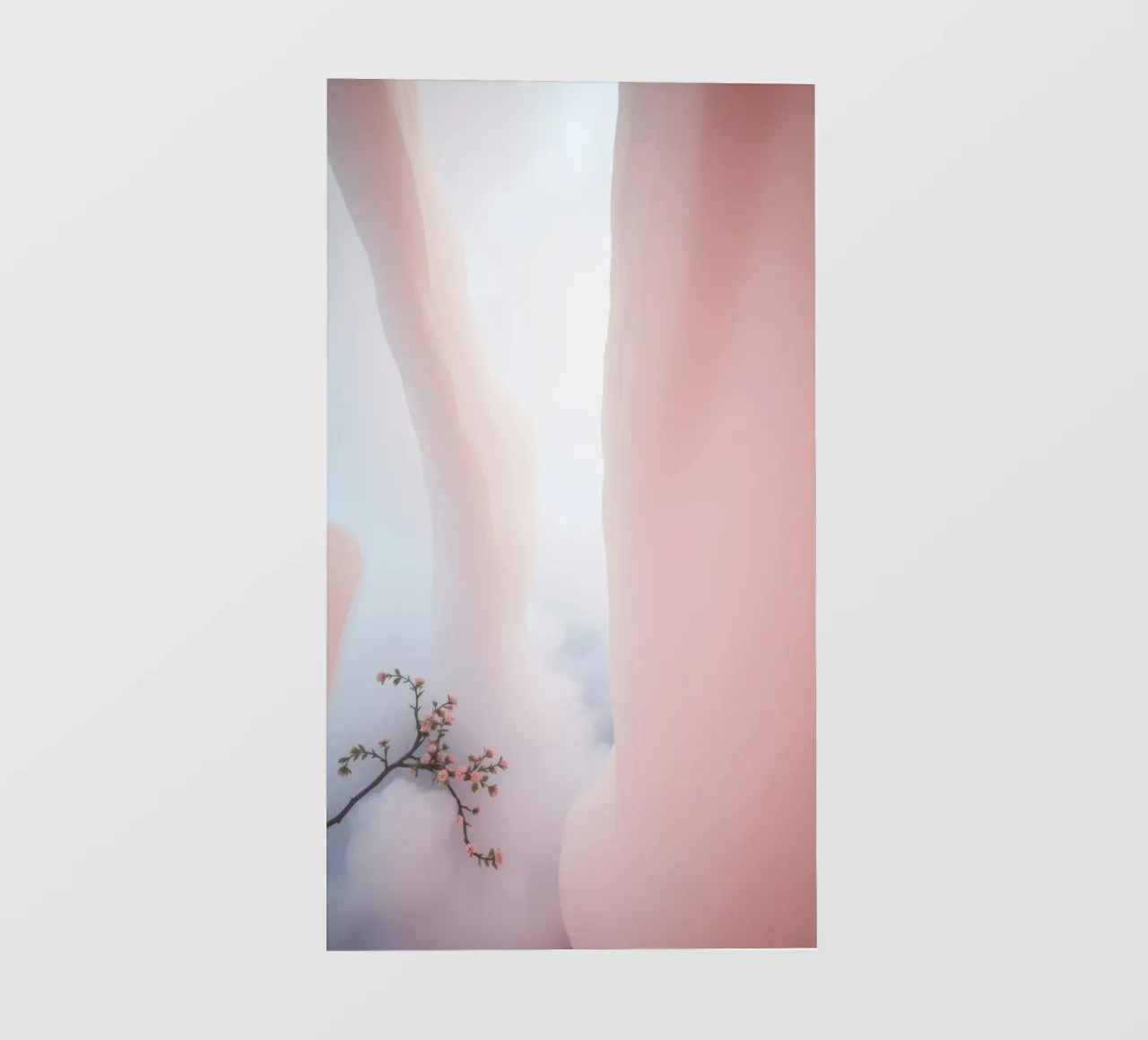 Canyon rosa tenue con ramo d'albero in fiore telo in pvc da DesignDoodle