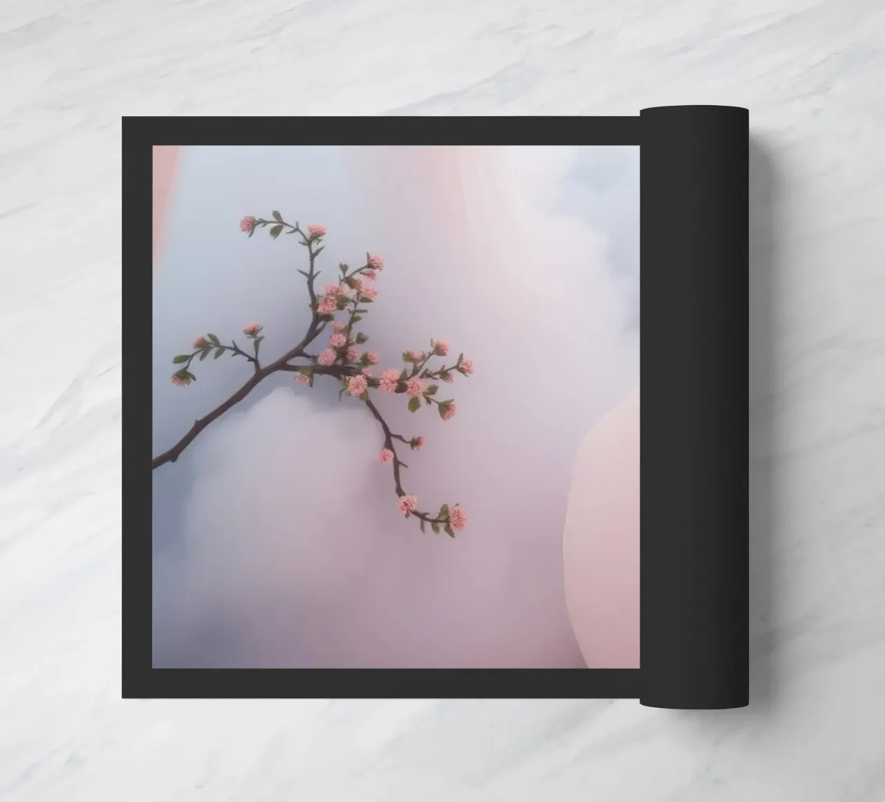 Canyon rosa tenue con ramo d'albero in fiore zerbino da DesignDoodle