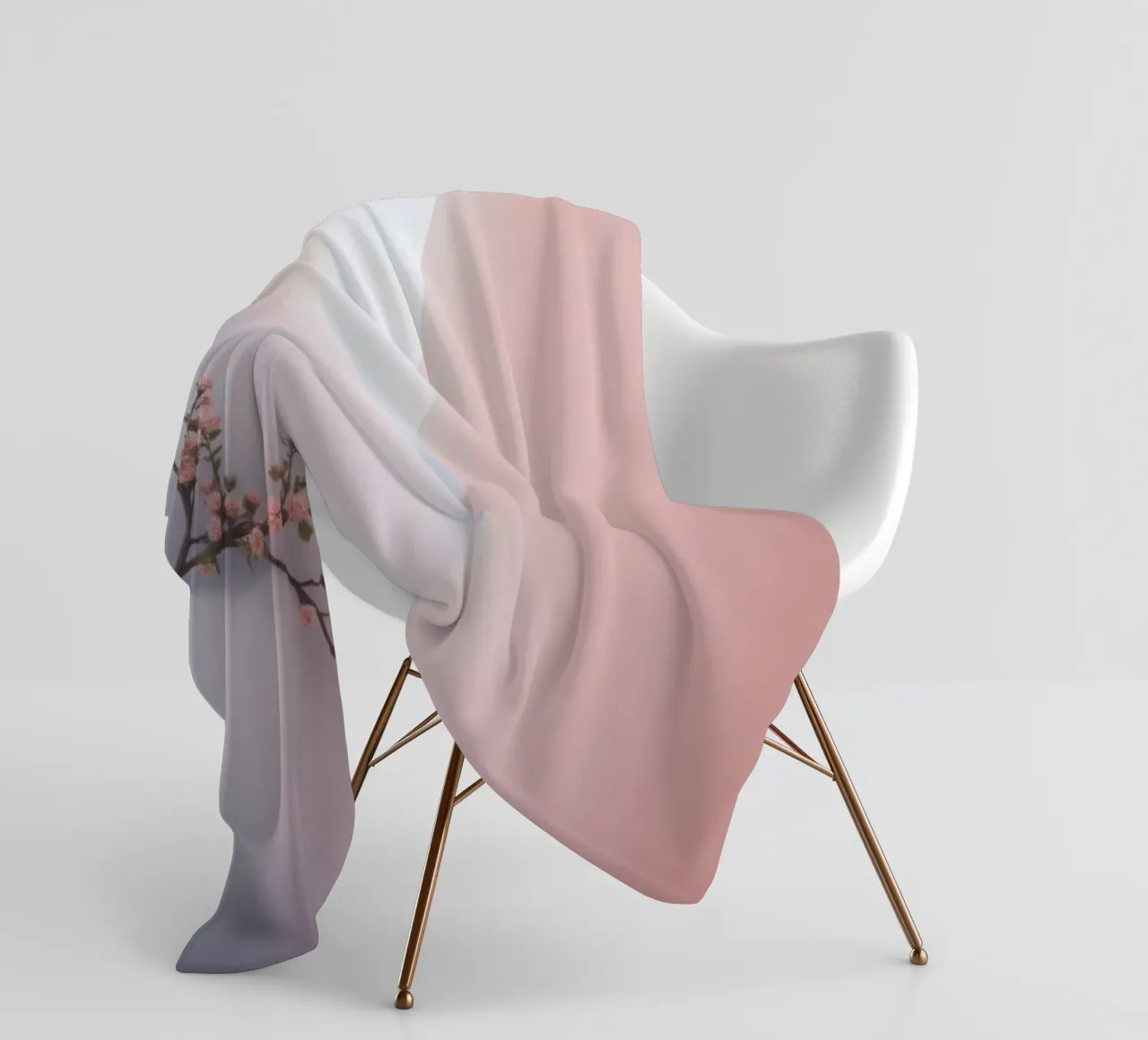 Canyon rosa tenue con ramo d'albero in fiore coperta in pile da DesignDoodle