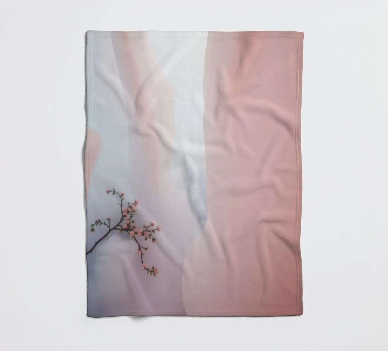 Canyon rosa tenue con ramo d'albero in fiore coperta in pile da DesignDoodle