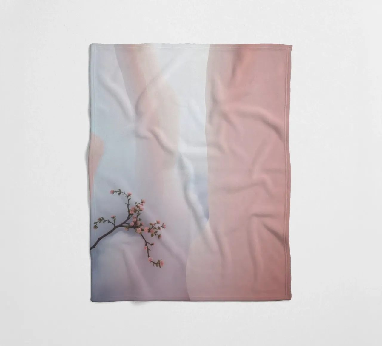 Canyon rosa tenue con ramo d'albero in fiore coperta in pile da DesignDoodle