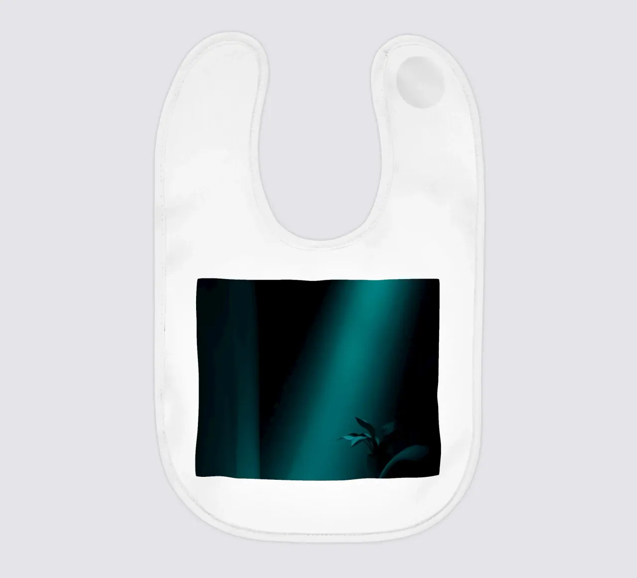 Astratto lunatico con illuminazione verde acqua e design minimalista bavaglino da DesignDoodle