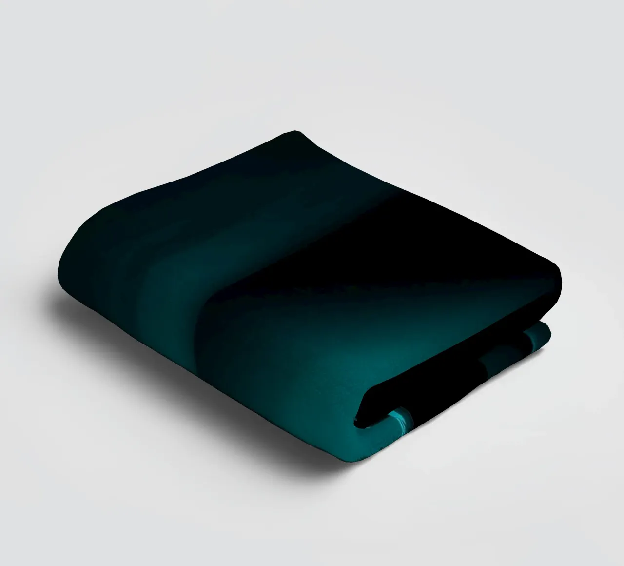 Moody abstract with teal lighting and minimalist design towel by DesignDoodle