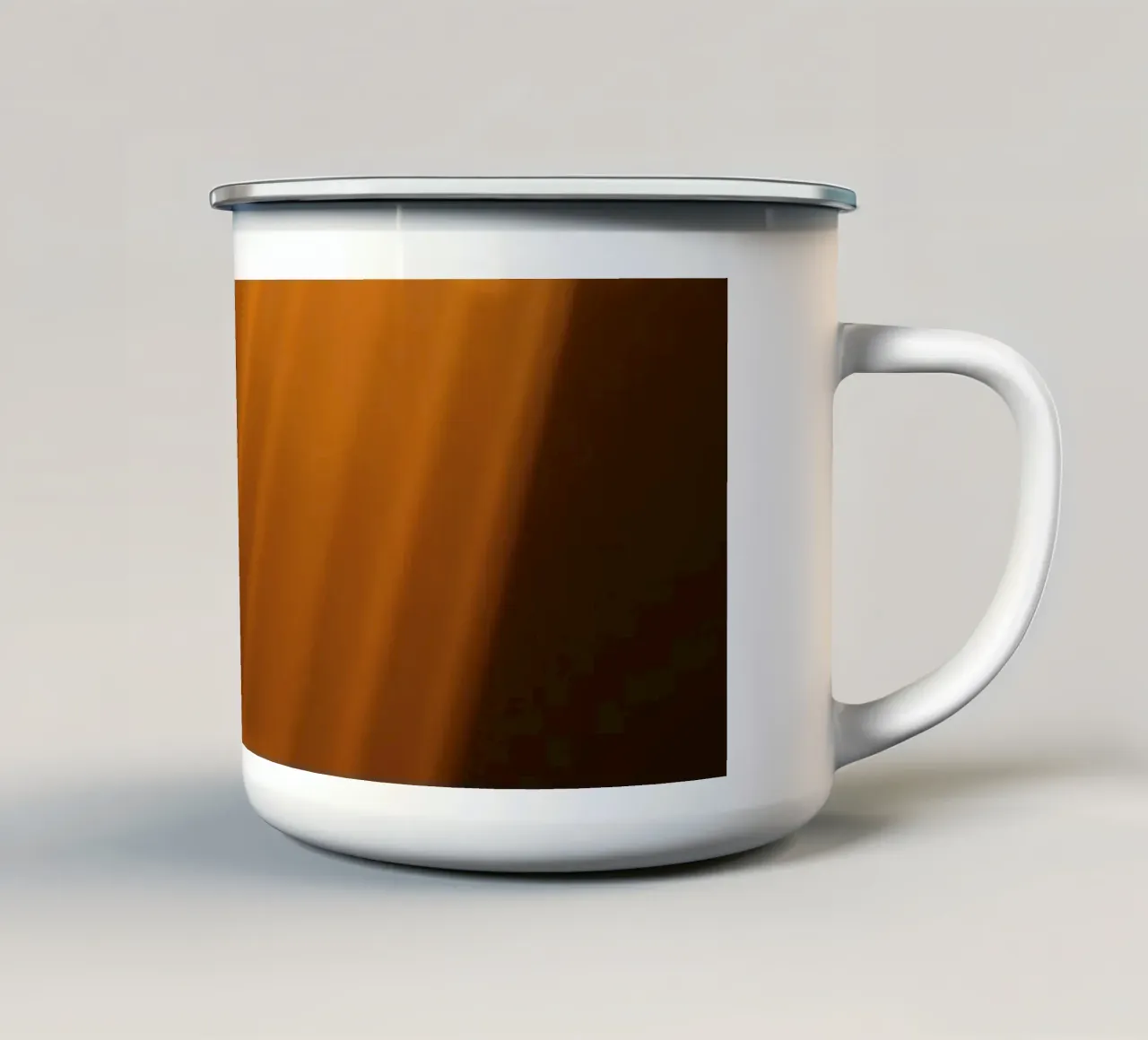 Raggi di luce calda astratti che filtrano attraverso uno spazio buio tazza in smalto da DesignDoodle