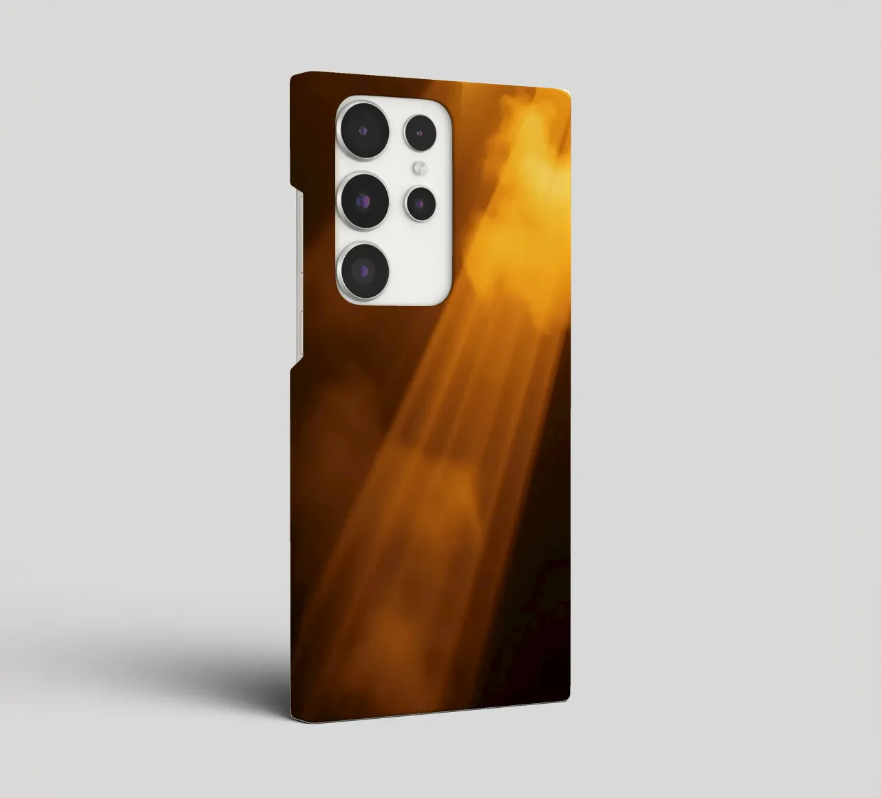 Abstract warm light rays filtering through a dark space samsung phone case by DesignDoodle