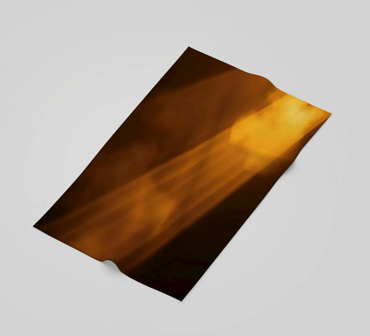 Abstract warm light rays filtering through a dark space beach towel by DesignDoodle