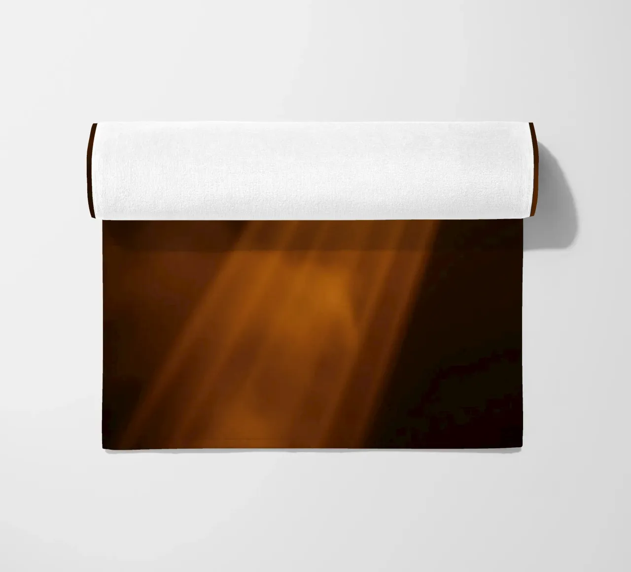 Abstract warm light rays filtering through a dark space beach towel by DesignDoodle