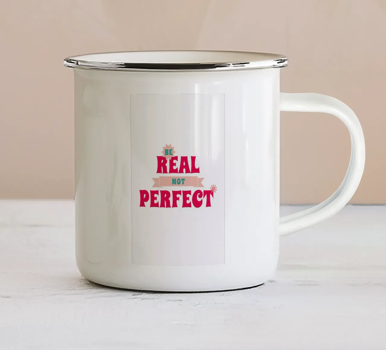 Real Not Perfect tazza in smalto da Studio One