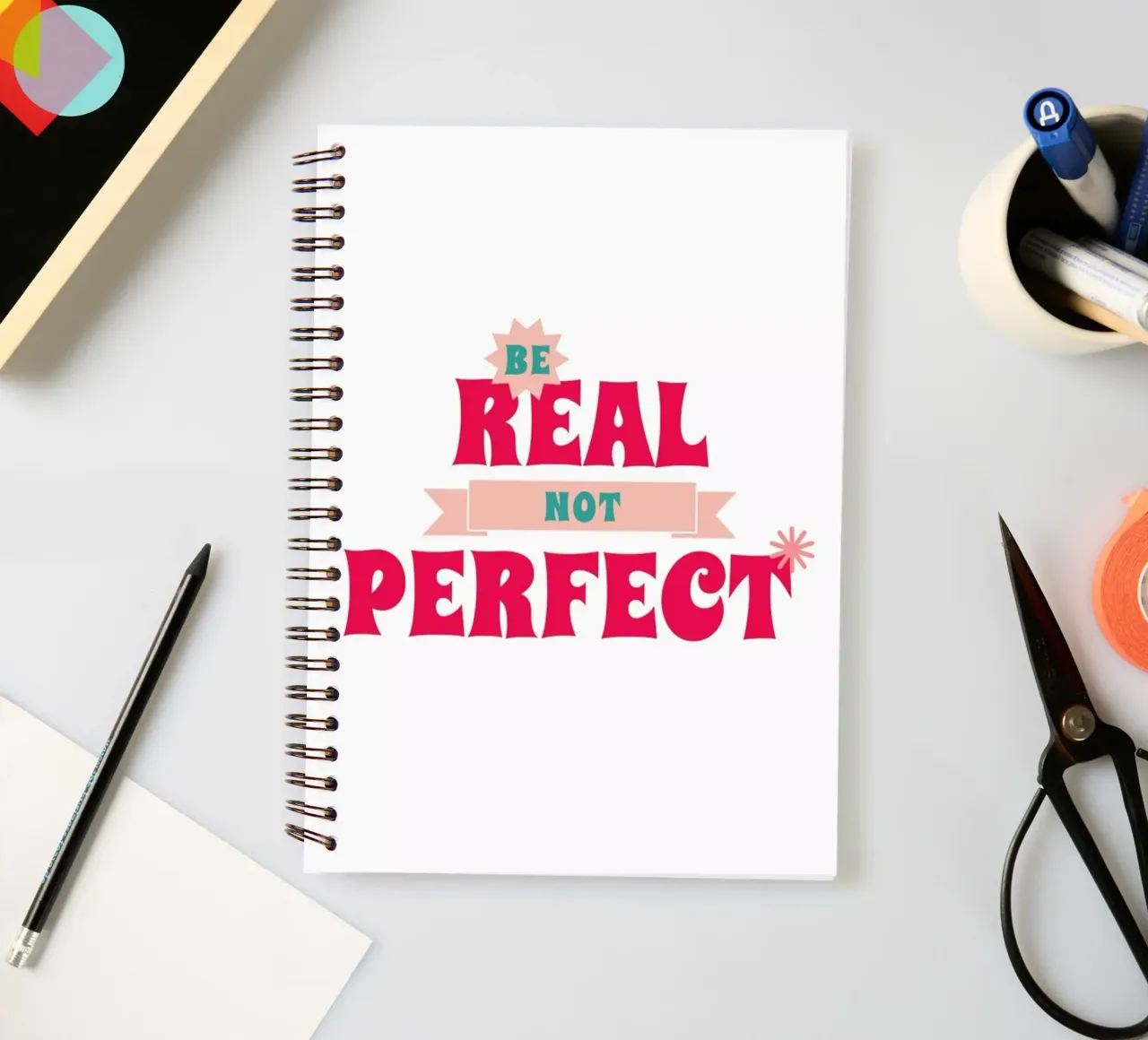 Real Not Perfect spiral notebook by Studio One