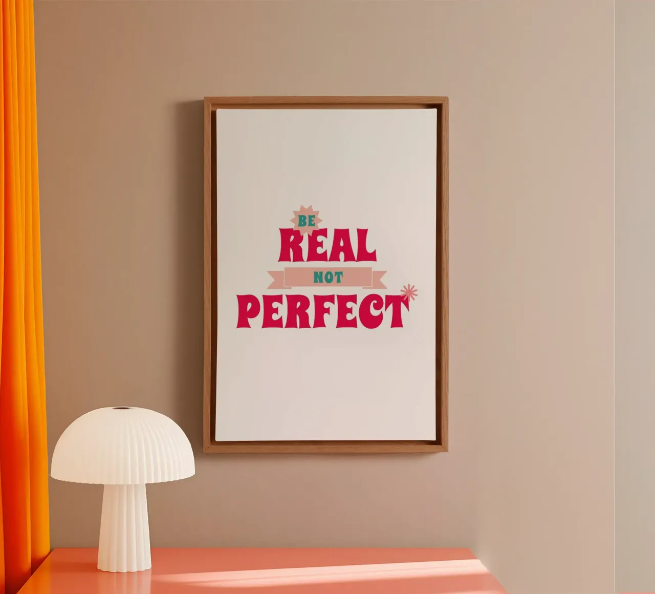 Real Not Perfect tela con Cornice a cassetta da Studio One