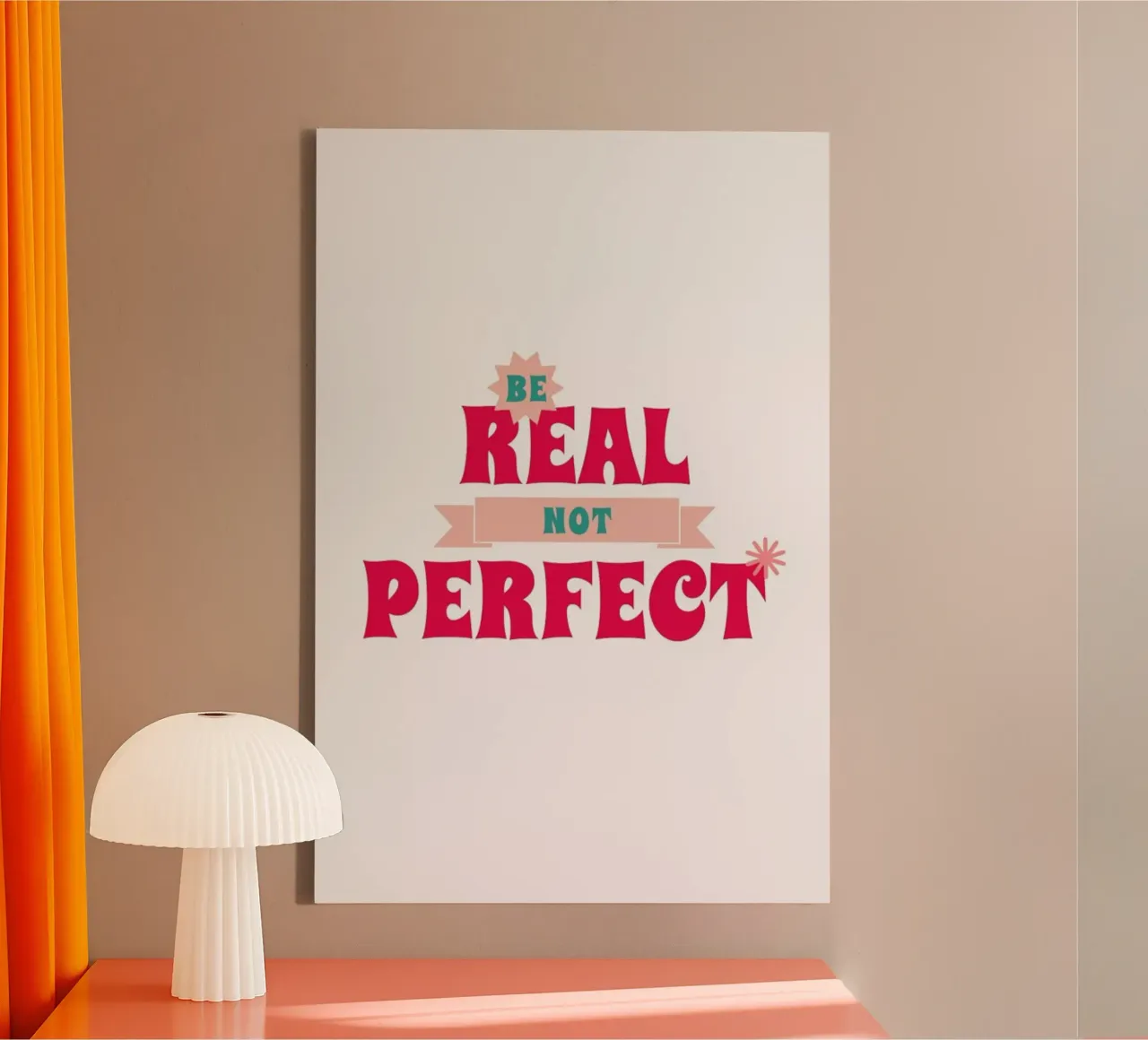 Real Not Perfect tela con Cornice a cassetta da Studio One