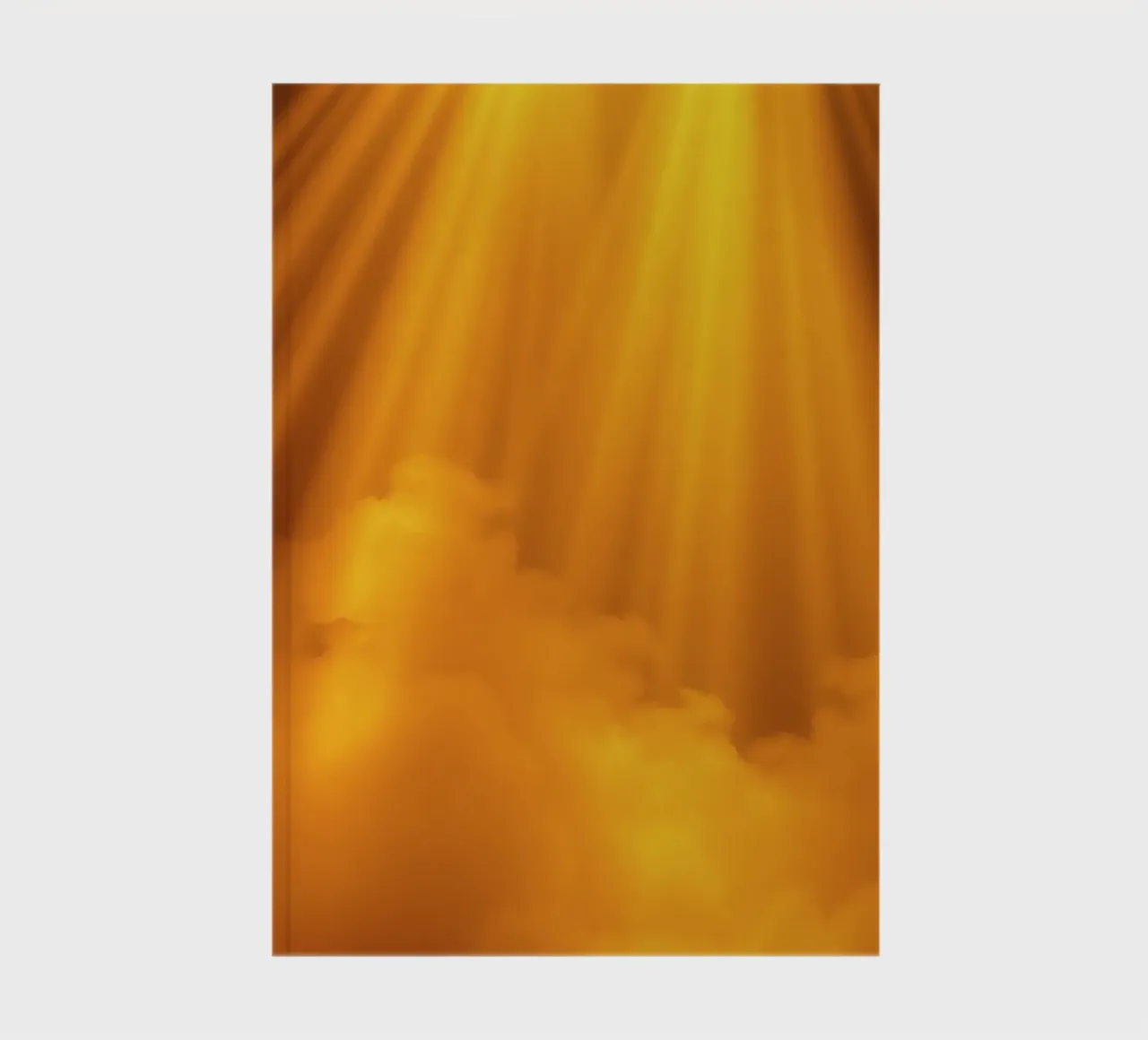 Bright golden rays shine through wispy clouds notebook by DesignDoodle