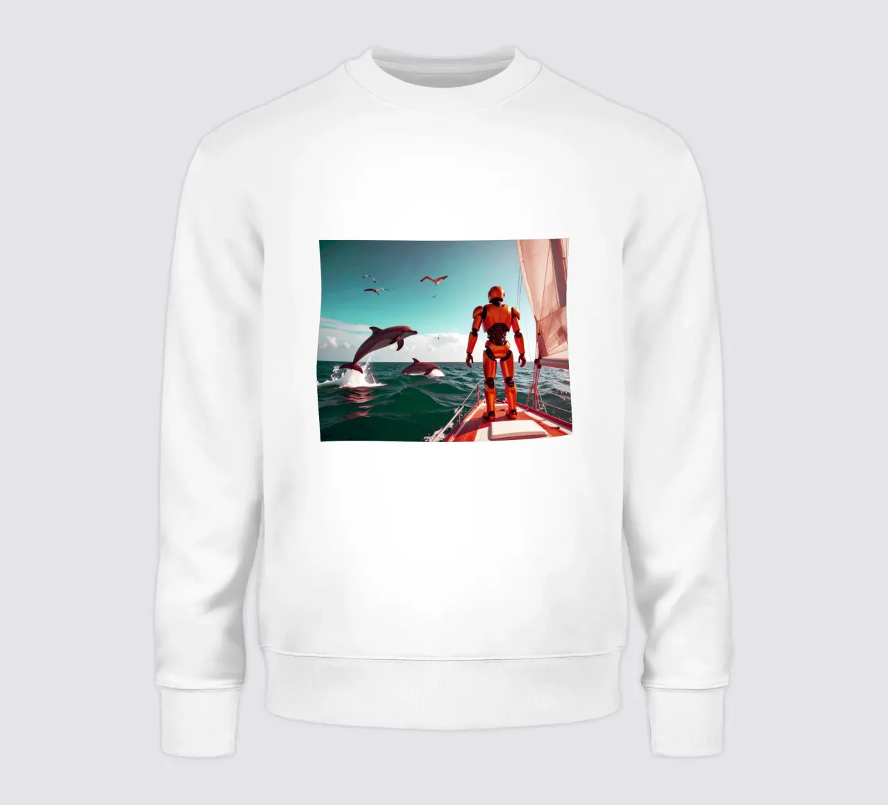 ROBOT SUR UN VOILIER. Eau verte sudadera de Thierry vobmann photography