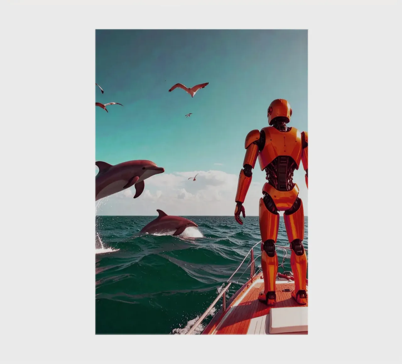 ROBOT SUR UN VOILIER. Eau verte notebook by Thierry vobmann photography