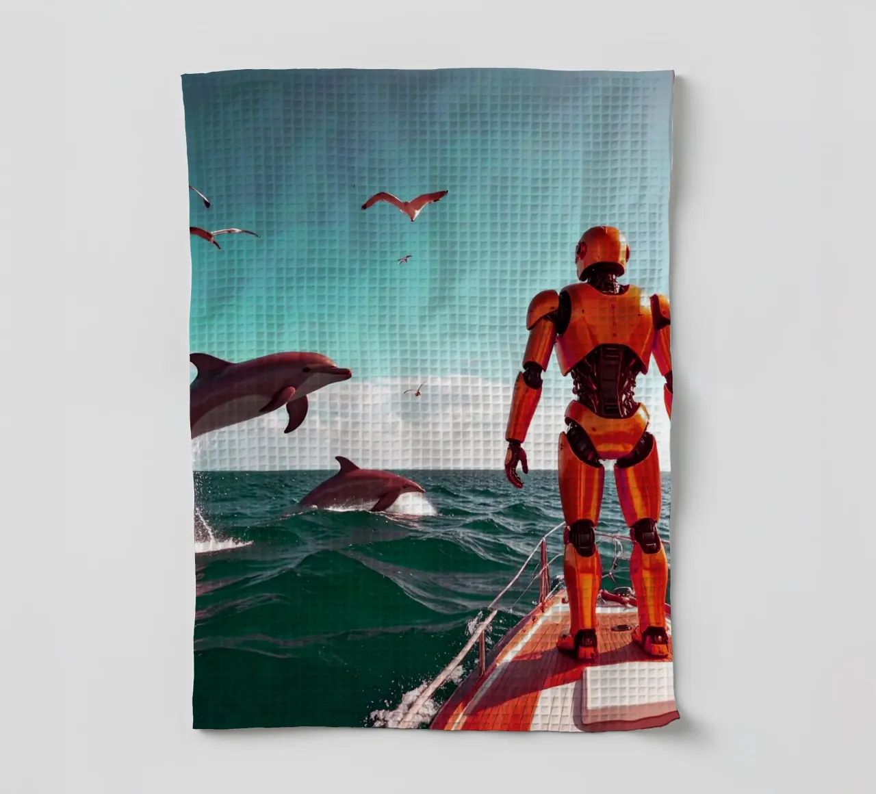 ROBOT SUR UN VOILIER. Eau verte torchon de Thierry vobmann photography