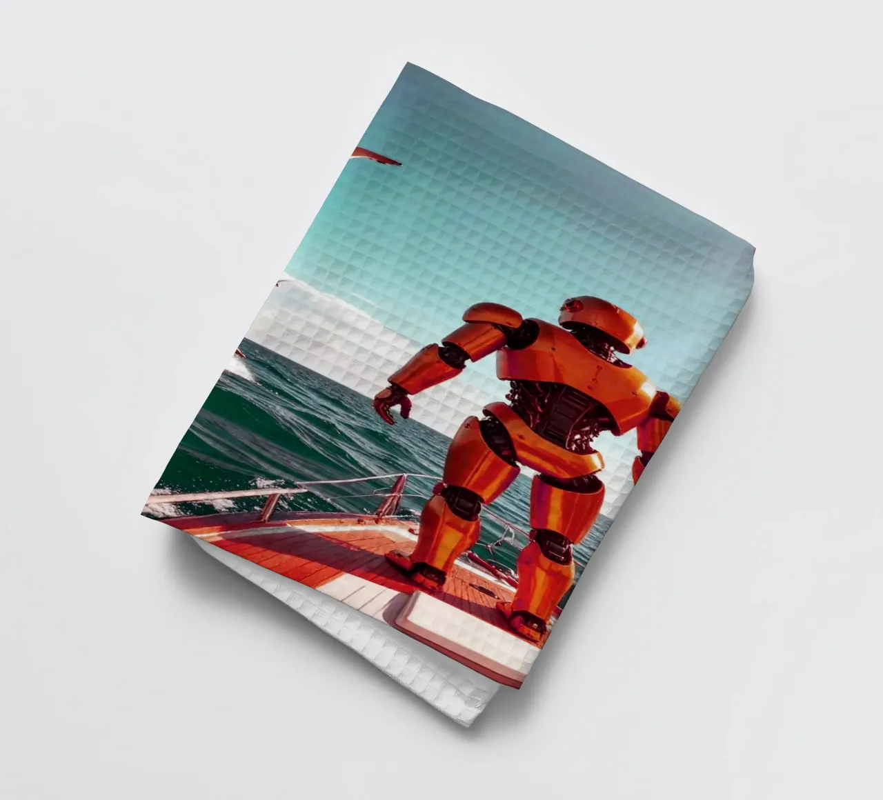 ROBOT SUR UN VOILIER. Eau verte torchon de Thierry vobmann photography