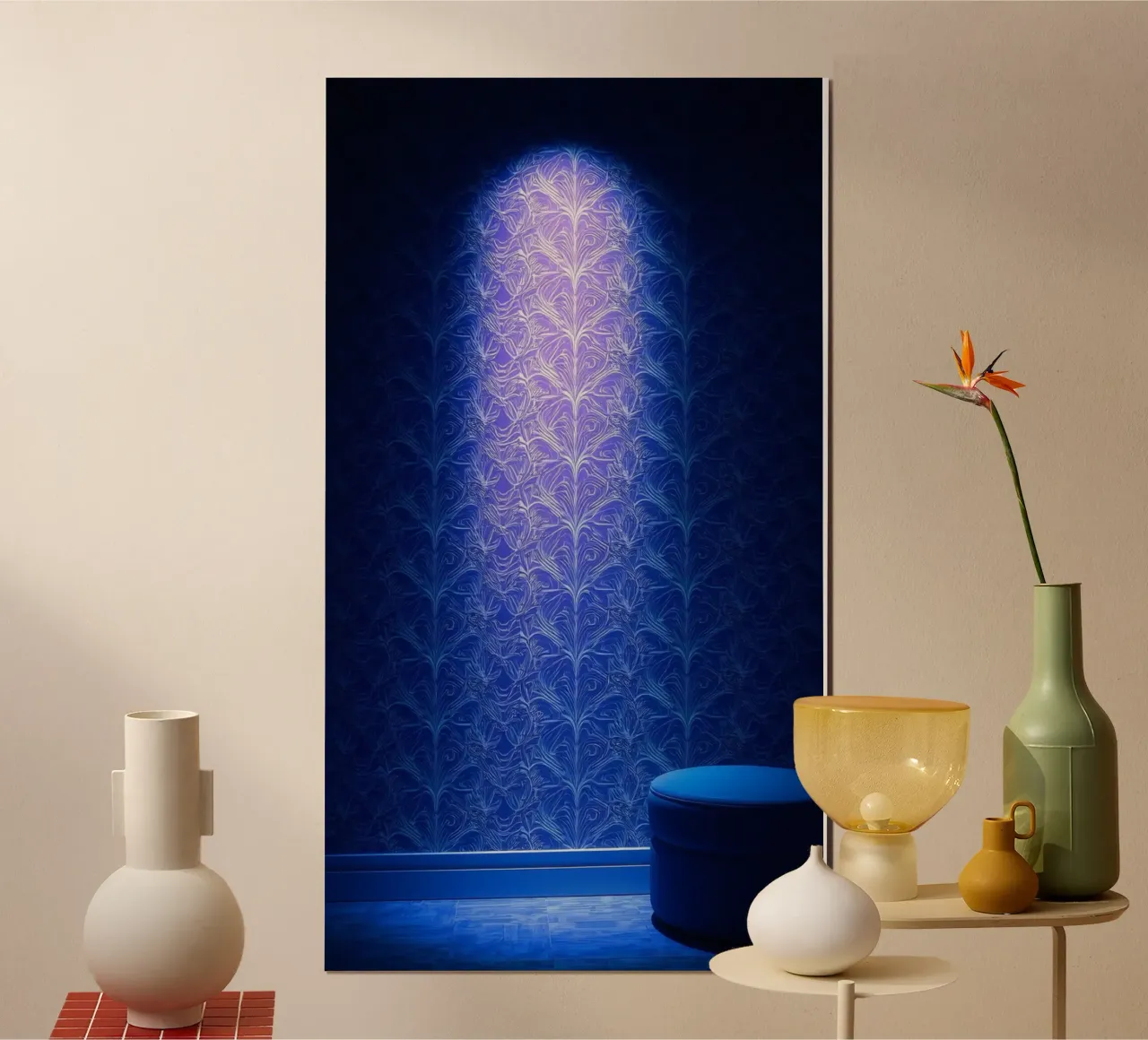 Sfondo per carta da parati con luci soffuse in stile moderno carta hahnemühle da DesignDoodle