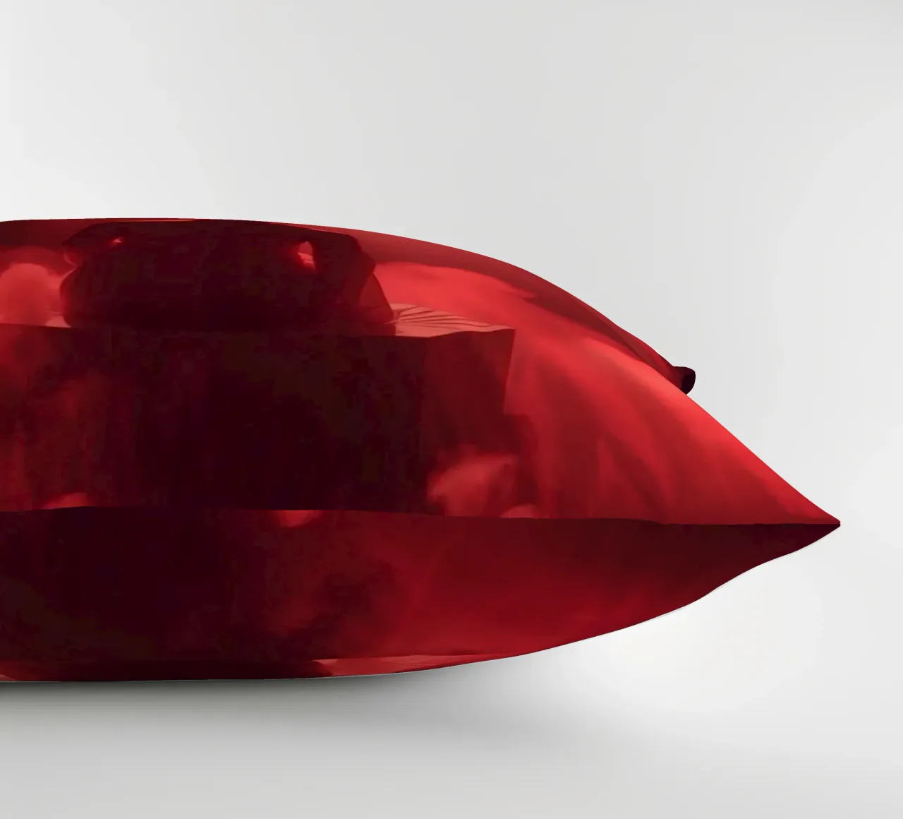 Captivating red light envelops a man sitting on a box in fog decorative cushion by DesignDoodle
