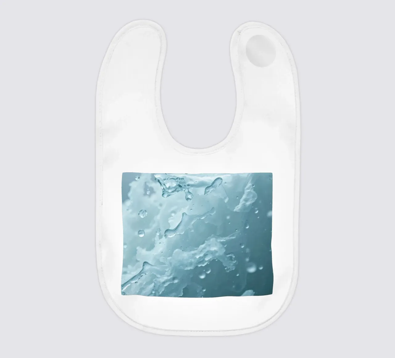 Abstract wave patterns creating a soothing atmosphere baby bib by DesignDoodle