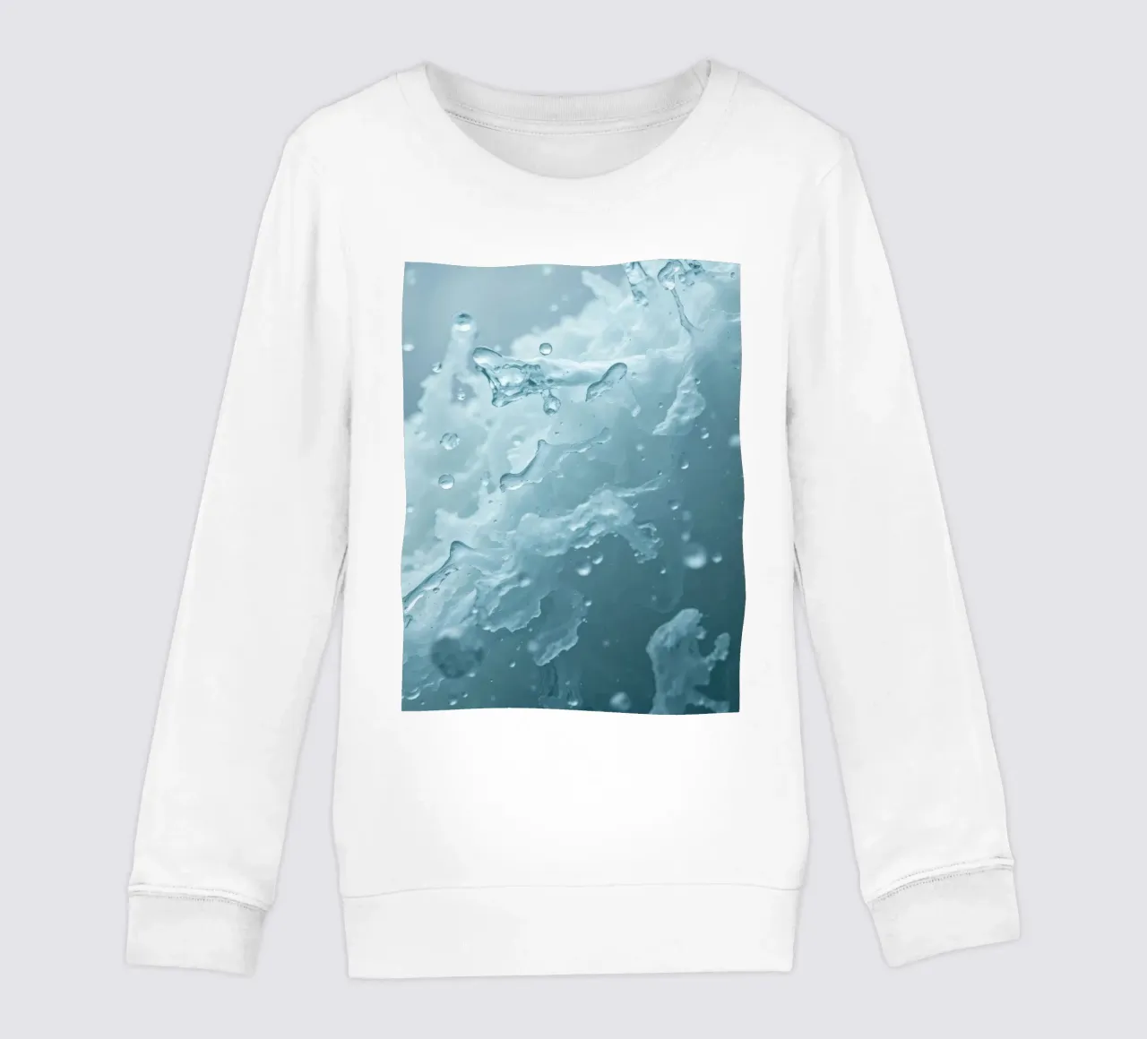 Abstract wave patterns creating a soothing atmosphere kids sweatshirt by DesignDoodle