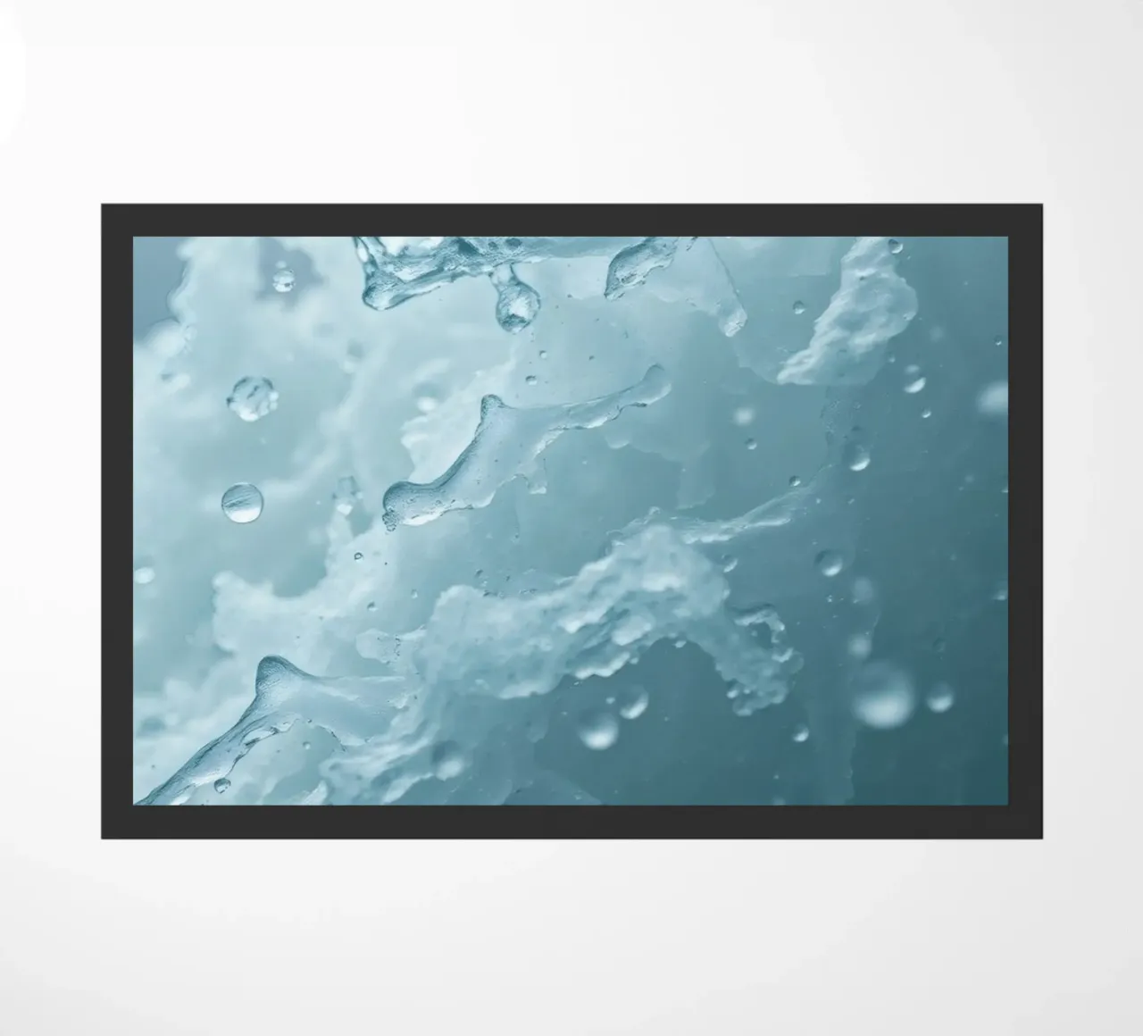 Abstract wave patterns creating a soothing atmosphere doormat by DesignDoodle