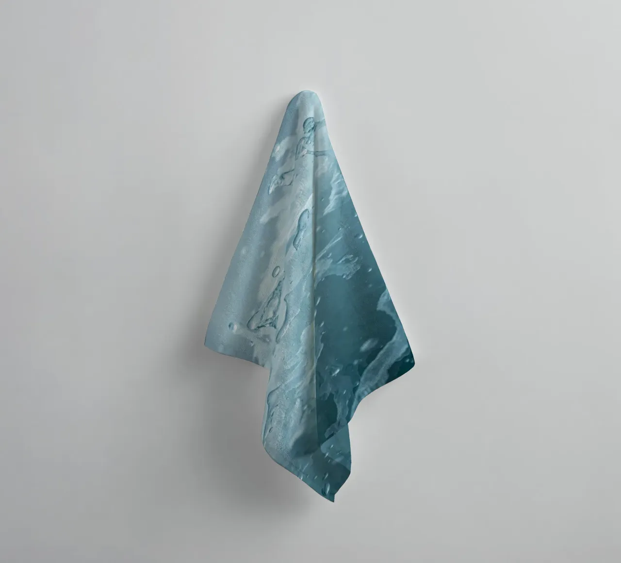 Abstract wave patterns creating a soothing atmosphere towel by DesignDoodle