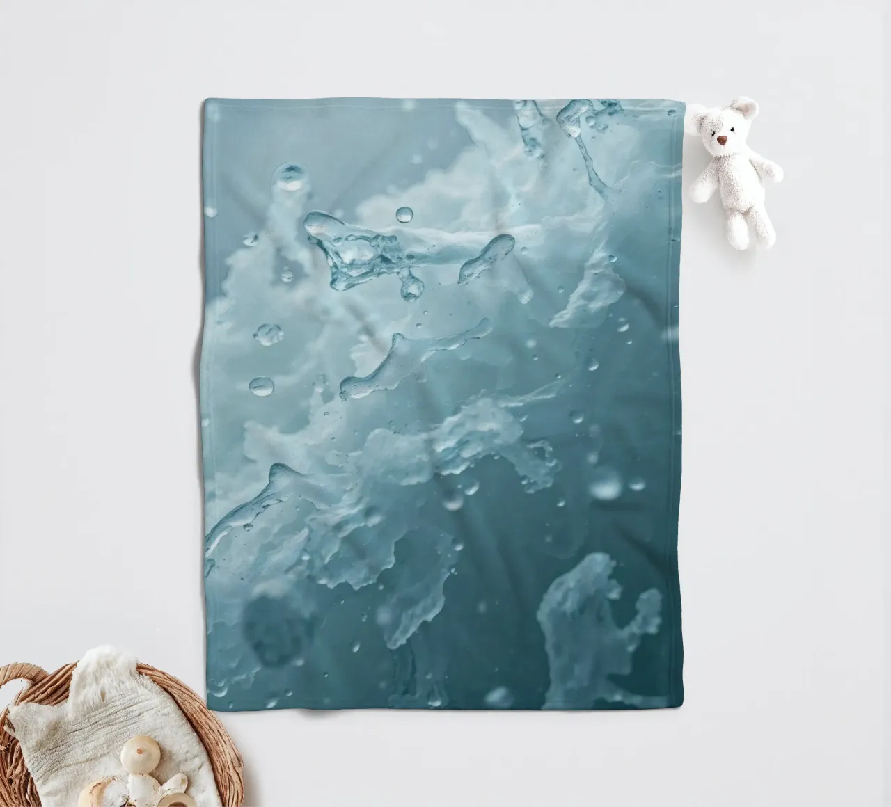 Abstract wave patterns creating a soothing atmosphere fleece blanket by DesignDoodle