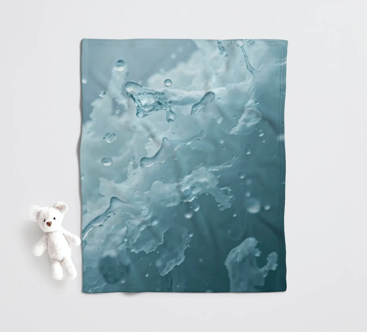 Abstract wave patterns creating a soothing atmosphere fleece blanket by DesignDoodle