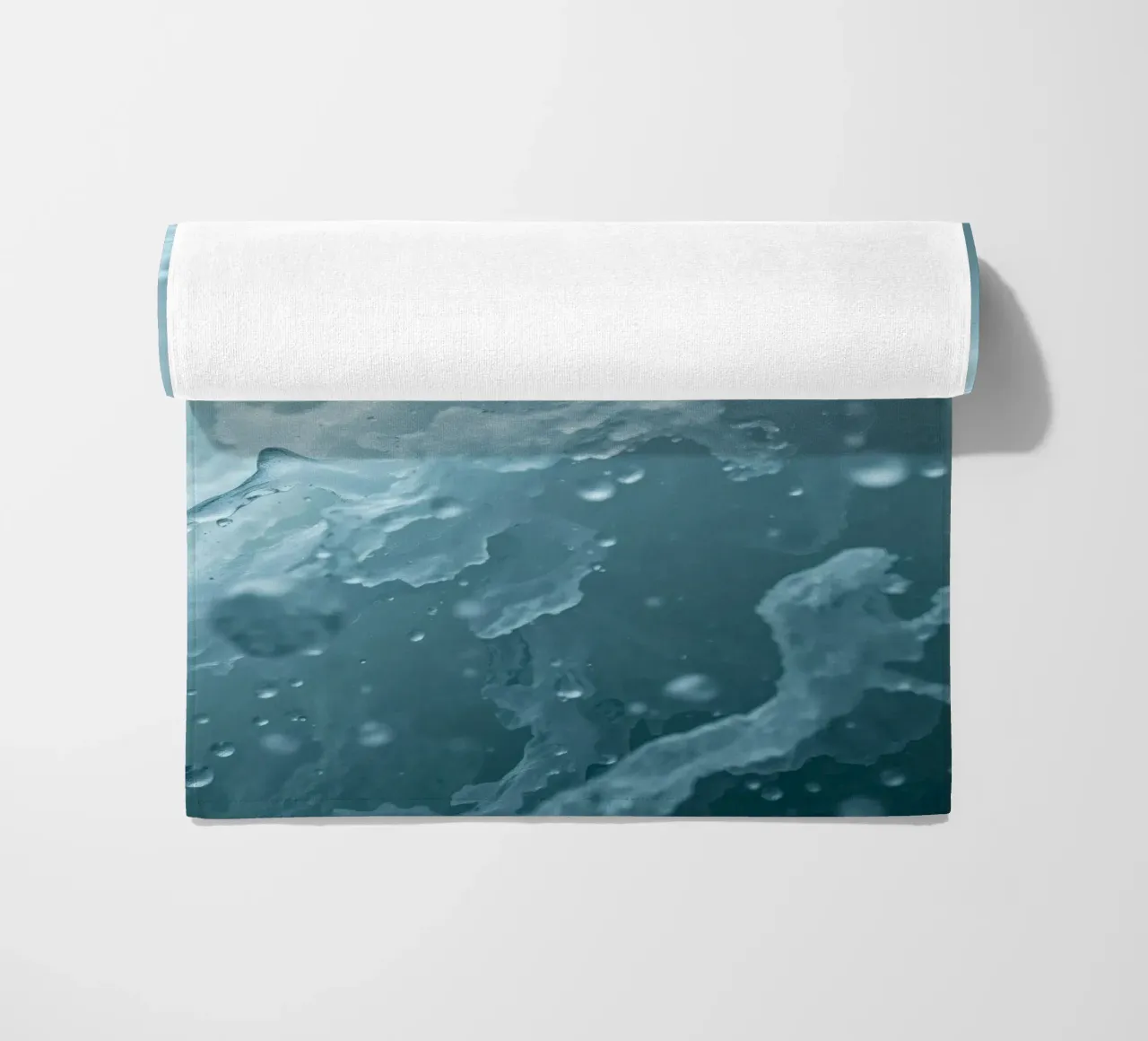 Abstract wave patterns creating a soothing atmosphere beach towel by DesignDoodle