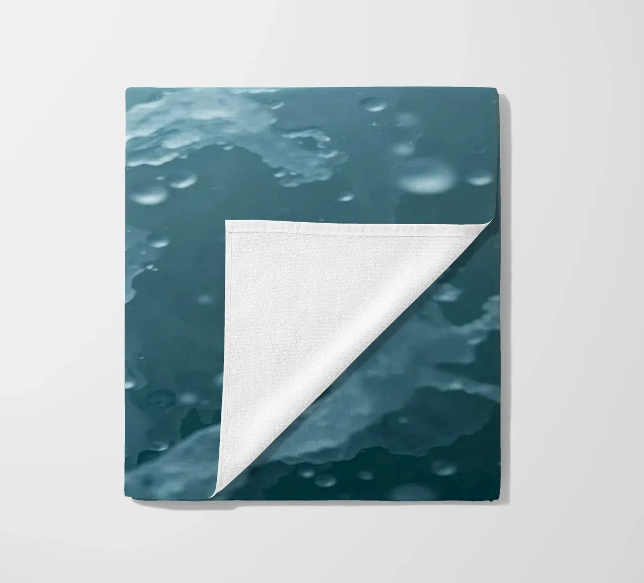 Abstract wave patterns creating a soothing atmosphere beach towel by DesignDoodle