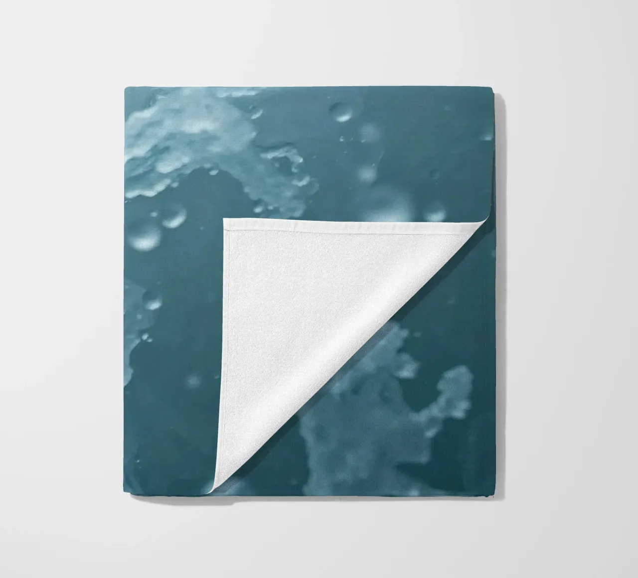 Abstract wave patterns creating a soothing atmosphere beach towel by DesignDoodle