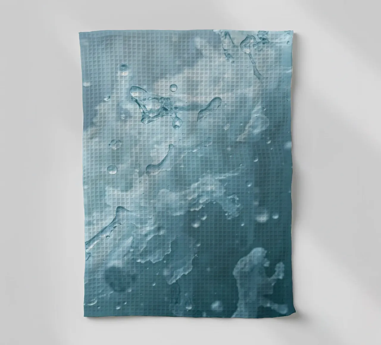 Abstract wave patterns creating a soothing atmosphere tea towel by DesignDoodle