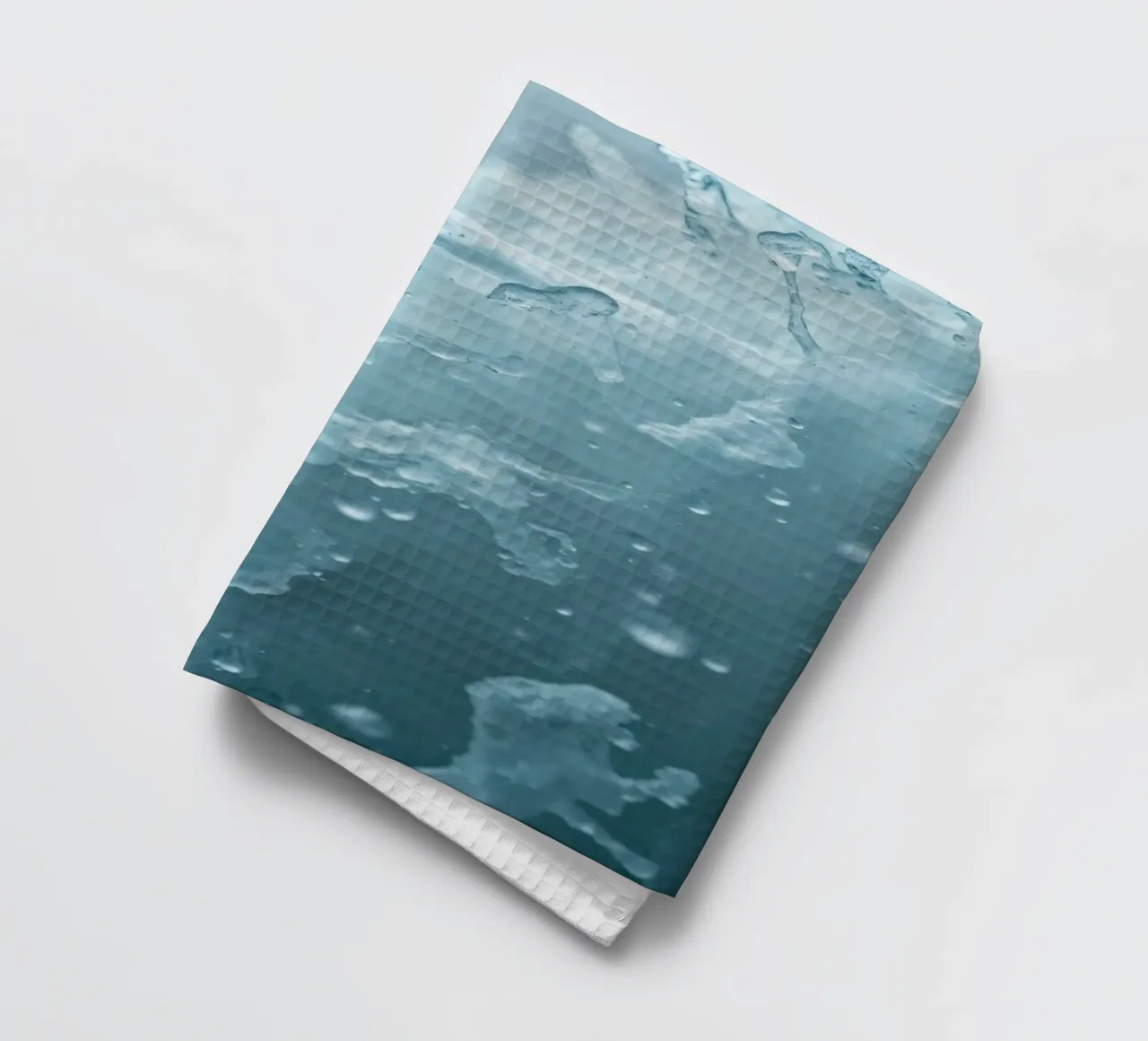 Abstract wave patterns creating a soothing atmosphere tea towel by DesignDoodle