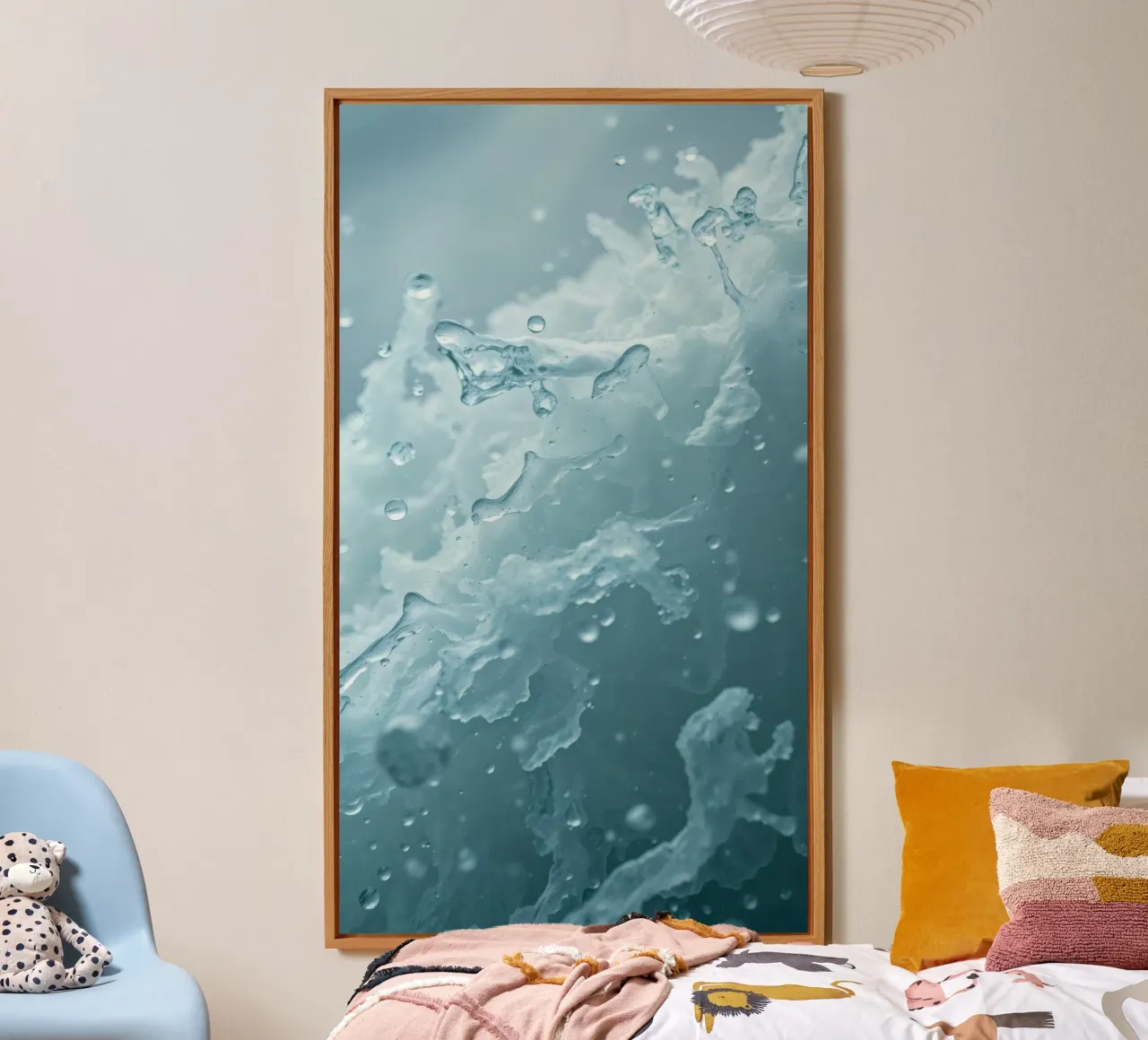 Abstract wave patterns creating a soothing atmosphere alu-dibond by DesignDoodle