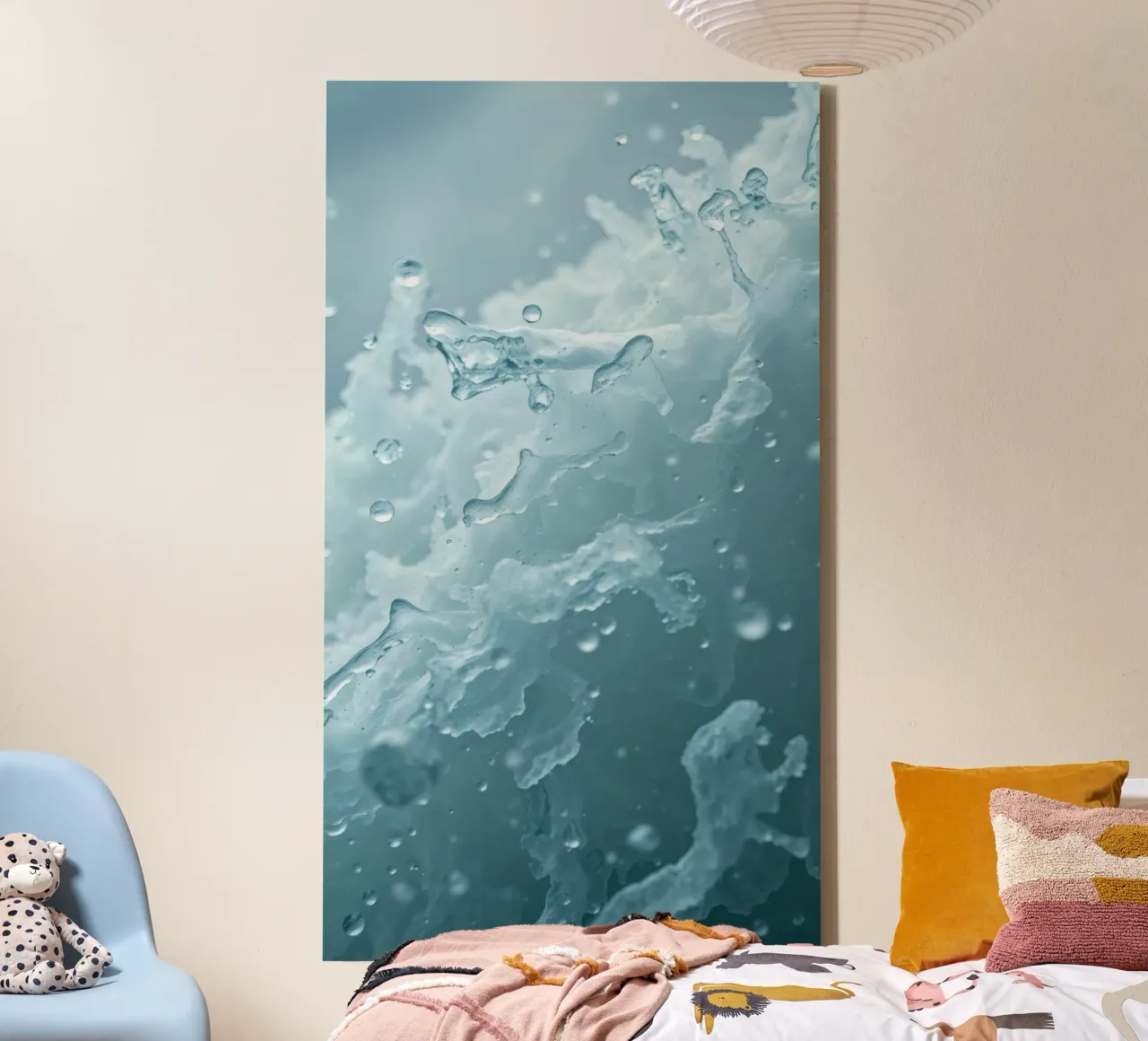 Abstract wave patterns creating a soothing atmosphere canvas by DesignDoodle