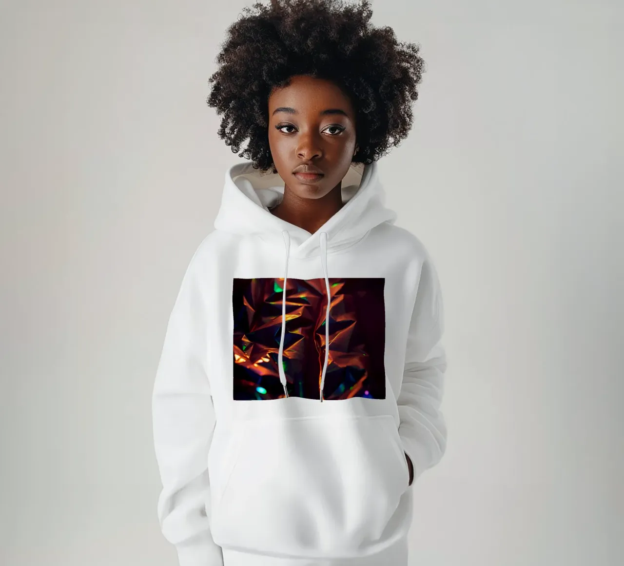 Sfondo astratto dinamico con colori e forme intricate felpa con cappuccio da DesignDoodle