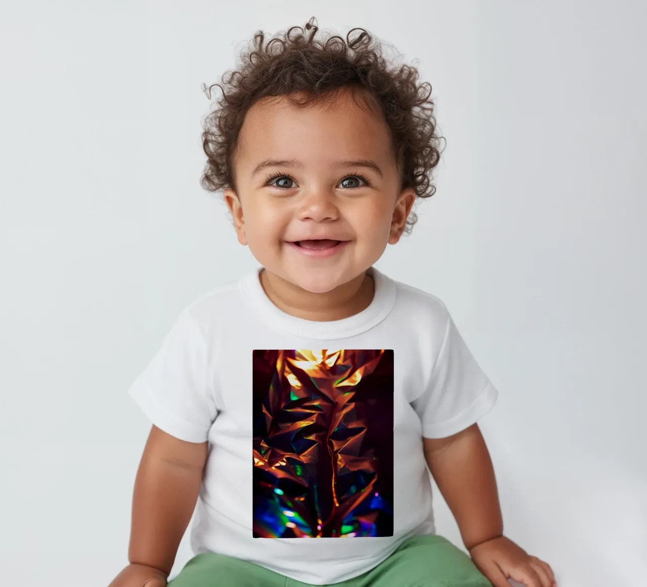 Sfondo astratto dinamico con colori e forme intricate maglietta neonato da DesignDoodle