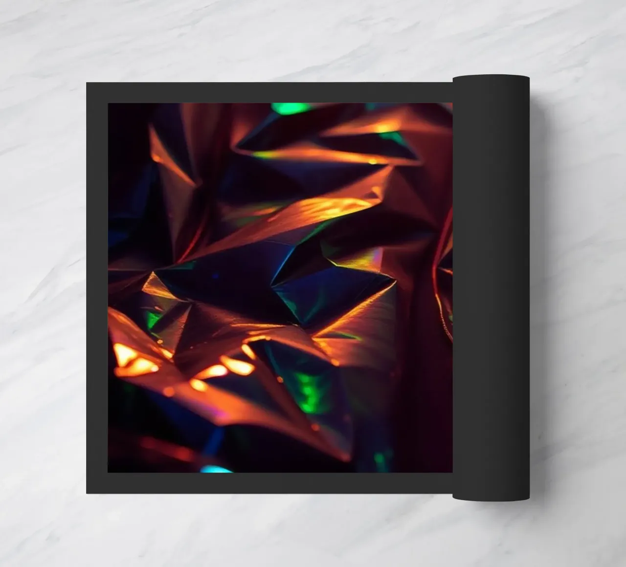 Dynamic abstract background with colors and intricate shapes doormat by DesignDoodle