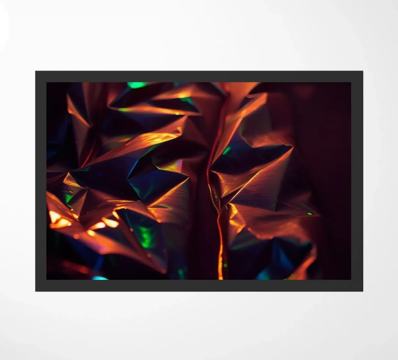 Dynamic abstract background with colors and intricate shapes doormat by DesignDoodle