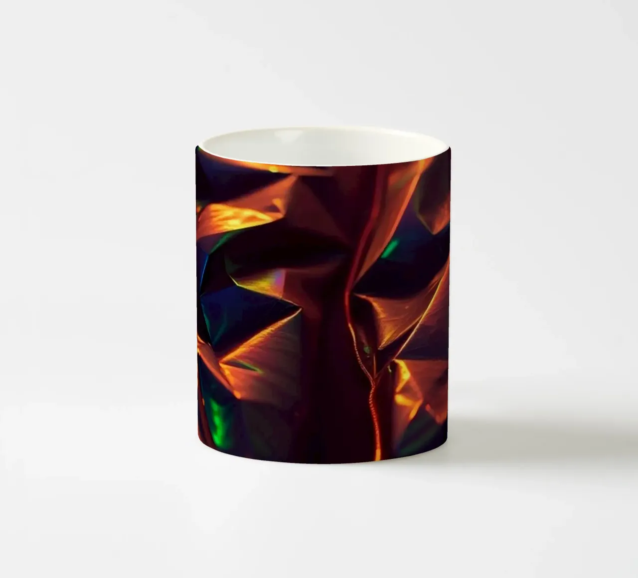 Dynamic abstract background with colors and intricate shapes ceramic mug by DesignDoodle